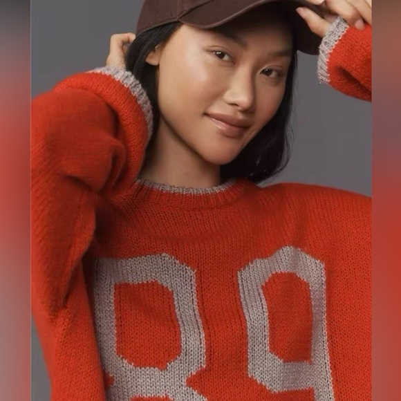 Porridge Wide-Sleeve Graphic Numbers Sweater - Picture 5 of 11